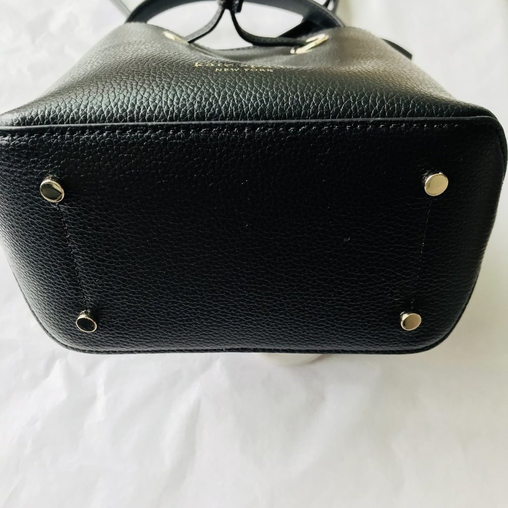 Kate Spade Eva Small Bucket Bag Black Shoulder Crossbody Leather - Picture 11 of 12